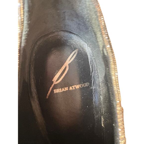 Brian Atwood Fruitera Iridescent Glitter Ankle Strap Stiletto Booties - 6.5 - Picture 10 of 14